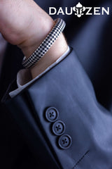 Silver Bracelet Checkerboard Carre