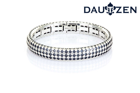 Silver Bracelet Checkerboard Carre